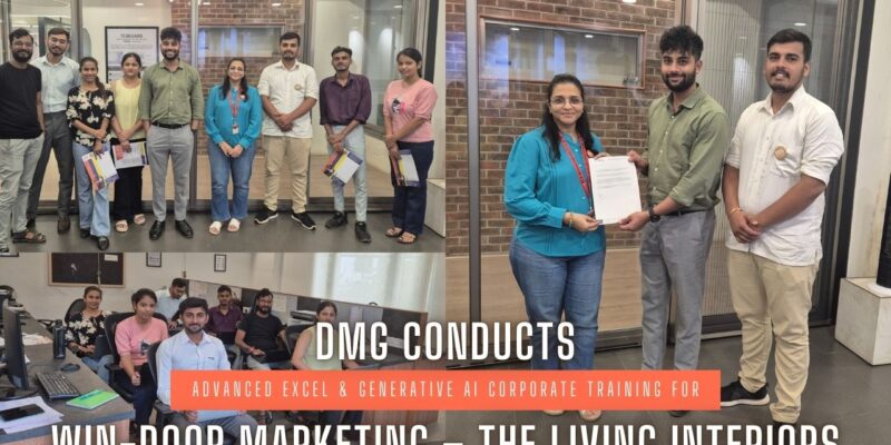 DMG IT Engineering and Multimedia Institute Conducts Successful 2 Day Advanced Excel and Generative AI Corporate Training for Win Door Marketing The Living Interiors